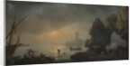 Harbor Scene with a Grotto and Fishermen Hauling in Nets by Unknown