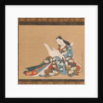 Courtesan Writing a Letter , ca. 1715 by Kaigetsudo Doshin