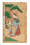 Courtesan and Attendant in Early Spring, early 18th century by Kakondo