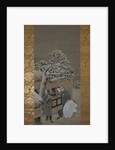 In Front of a Shop, dated 1780 by Hokusai