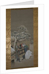 In Front of a Shop, dated 1780 by Hokusai