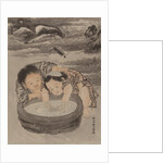 Two Children Playing with Goldfish, ca. 1887 by Kawanabe Kyosai