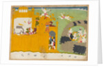 The Monkey Leader Angada Steals Ravana's Crown from His Fortress…, ca. 1725 by Manaku