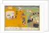 The Monkey Leader Angada Steals Ravana's Crown from His Fortress…, ca. 1725 by Manaku