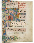 Manuscript Leaf with a Funeral Procession in an Initial R, from a Gradual, second half 15th century by Mariano del Buono