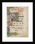 Manuscript Leaf with a Funeral Procession in an Initial R, from a Gradual, second half 15th century by Mariano del Buono