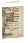 Manuscript Leaf with a Funeral Procession in an Initial R, from a Gradual, second half 15th century by Mariano del Buono