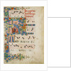 Manuscript Leaf with a Funeral Procession in an Initial R, from a Gradual, second half 15th century by Mariano del Buono