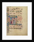 Manuscript Leaf with the Dedication of a Church in an Initial T, from a Gradual, 2nd half 15th cent by Mariano del Buono