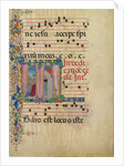 Manuscript Leaf with the Dedication of a Church in an Initial T, from a Gradual, 2nd half 15th cent by Mariano del Buono