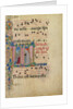 Manuscript Leaf with the Dedication of a Church in an Initial T, from a Gradual, 2nd half 15th cent by Mariano del Buono