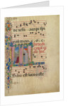 Manuscript Leaf with the Dedication of a Church in an Initial T, from a Gradual, 2nd half 15th cent by Mariano del Buono