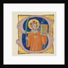 Manuscript Illumination with Saint Stephen in an Initial S, from an Antiphonary, ca. 1410-20 by Master of the Brussels Initials