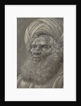 Head of a Bearded Man Wearing a Turban; Latin script, ca. 1510 by Master of the Death of Absalom