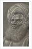 Head of a Bearded Man Wearing a Turban; Latin script, ca. 1510 by Master of the Death of Absalom