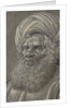 Head of a Bearded Man Wearing a Turban; Latin script, ca. 1510 by Master of the Death of Absalom