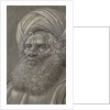 Head of a Bearded Man Wearing a Turban; Latin script, ca. 1510 by Master of the Death of Absalom
