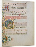Manuscript Leaf with the Celebration of a Mass in an Initial S…, second half 15th century by Master of the Riccardiana Lactantius