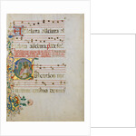 Manuscript Leaf with the Celebration of a Mass in an Initial S…, second half 15th century by Master of the Riccardiana Lactantius