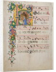 Manuscript Leaf with the Nativity in an Initial H, from an Antiphonary, second half 15th century by Master of the Riccardiana Lactantius