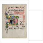 Manuscript Leaf with Saint Benedict Resuscitating a Boy in an Initial D…, second half 15th century by Master of the Riccardiana Lactantius