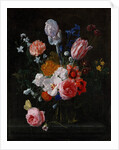 A Bouquet of Flowers in a Crystal Vase, 1662 by Nicolaes van Veerendael