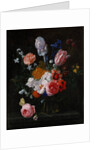 A Bouquet of Flowers in a Crystal Vase, 1662 by Nicolaes van Veerendael