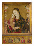 Madonna and child with the Dead Christ, Saints Agnes and Catherine of Alexandria…ca. 1470-80 by Sano di Pietro