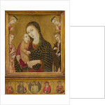 Madonna and child with the Dead Christ, Saints Agnes and Catherine of Alexandria…ca. 1470-80 by Sano di Pietro