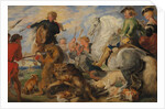 Copy after Rubens's 'Wolf and Fox Hunt', ca. 1824-26 by Edwin Henry Landseer