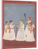 Prince with Four Attendants, late 18th-early 19th century by Sri Prathi Singh of Ratlam