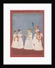 Prince with Four Attendants, late 18th-early 19th century by Sri Prathi Singh of Ratlam