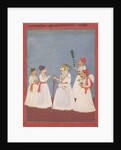 Prince with Four Attendants, late 18th-early 19th century by Sri Prathi Singh of Ratlam