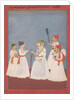 Prince with Four Attendants, late 18th-early 19th century by Sri Prathi Singh of Ratlam