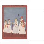 Prince with Four Attendants, late 18th-early 19th century by Sri Prathi Singh of Ratlam