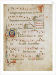 Manuscript Leaf with a female saint in an Initial G…, ca. 1330-40 by Illustratore
