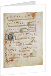 Manuscript Leaf with a female saint in an Initial G…, ca. 1330-40 by Illustratore