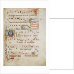 Manuscript Leaf with a female saint in an Initial G…, ca. 1330-40 by Illustratore