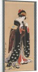Woman with Battledore and Shuttlecock, 1815-20 by Torii Kiyotomo