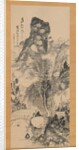 On a Rustic Bridge, Carrying a Zither, 1814 by Uragami Gyokudo