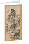 On a Rustic Bridge, Carrying a Zither, 1814 by Uragami Gyokudo