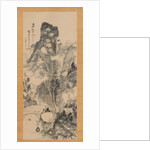 On a Rustic Bridge, Carrying a Zither, 1814 by Uragami Gyokudo
