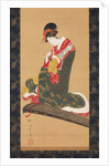 Woman Putting on Finger Plectrums to Play the Koto, early 19th century by Utagawa Toyohiro