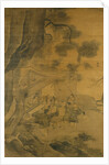 Studying a Painting, 16th century by Zhang Lu