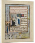 Manuscript Leaf with the Holy Communion, from a Book of Hours, ca. 1500 by Unknown