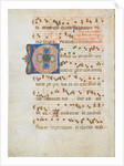 Bifolium with Initial C, from an Antiphonary, ca. 1320 by Unknown