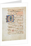 Bifolium with Initial C, from an Antiphonary, ca. 1320 by Unknown