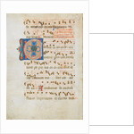 Bifolium with Initial C, from an Antiphonary, ca. 1320 by Unknown
