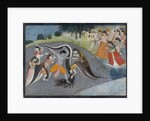 Krishna Subduing Kaliya, the Snake Demon: Folio from a Bhagavata Purana Series , ca. 1785 by Unknown