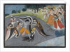 Krishna Subduing Kaliya, the Snake Demon: Folio from a Bhagavata Purana Series , ca. 1785 by Unknown